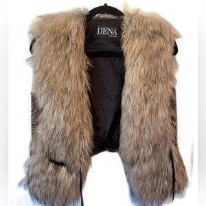 By Dena New York Faux Fur Vest - Small